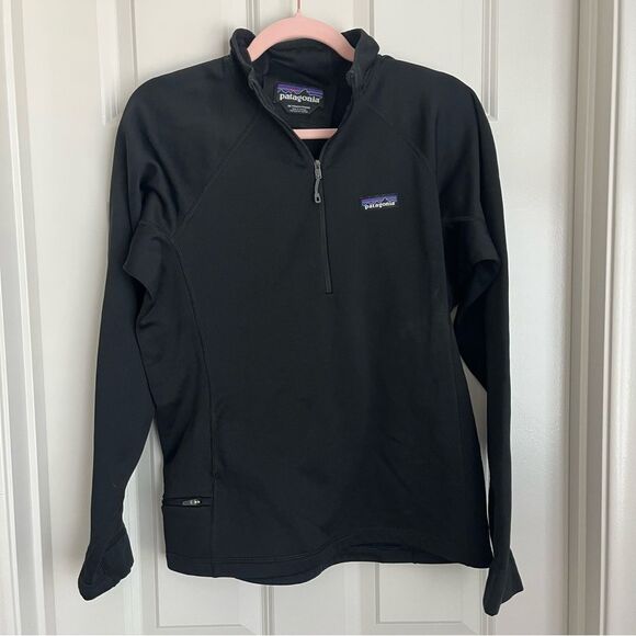Patagonia Quarter ZipJacket Sweater Black Medium - Picture 2 of 12